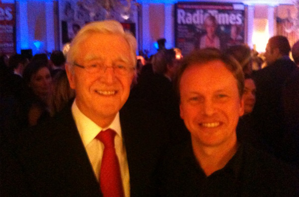 at Radio Times Awards at Claridges with Michael Parkinson