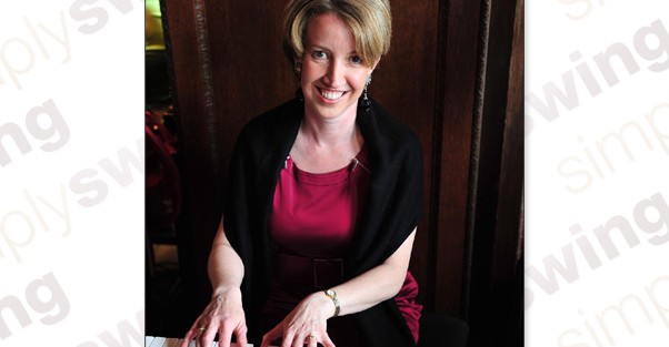 Pianist Sandra Lambert with electric keyboard